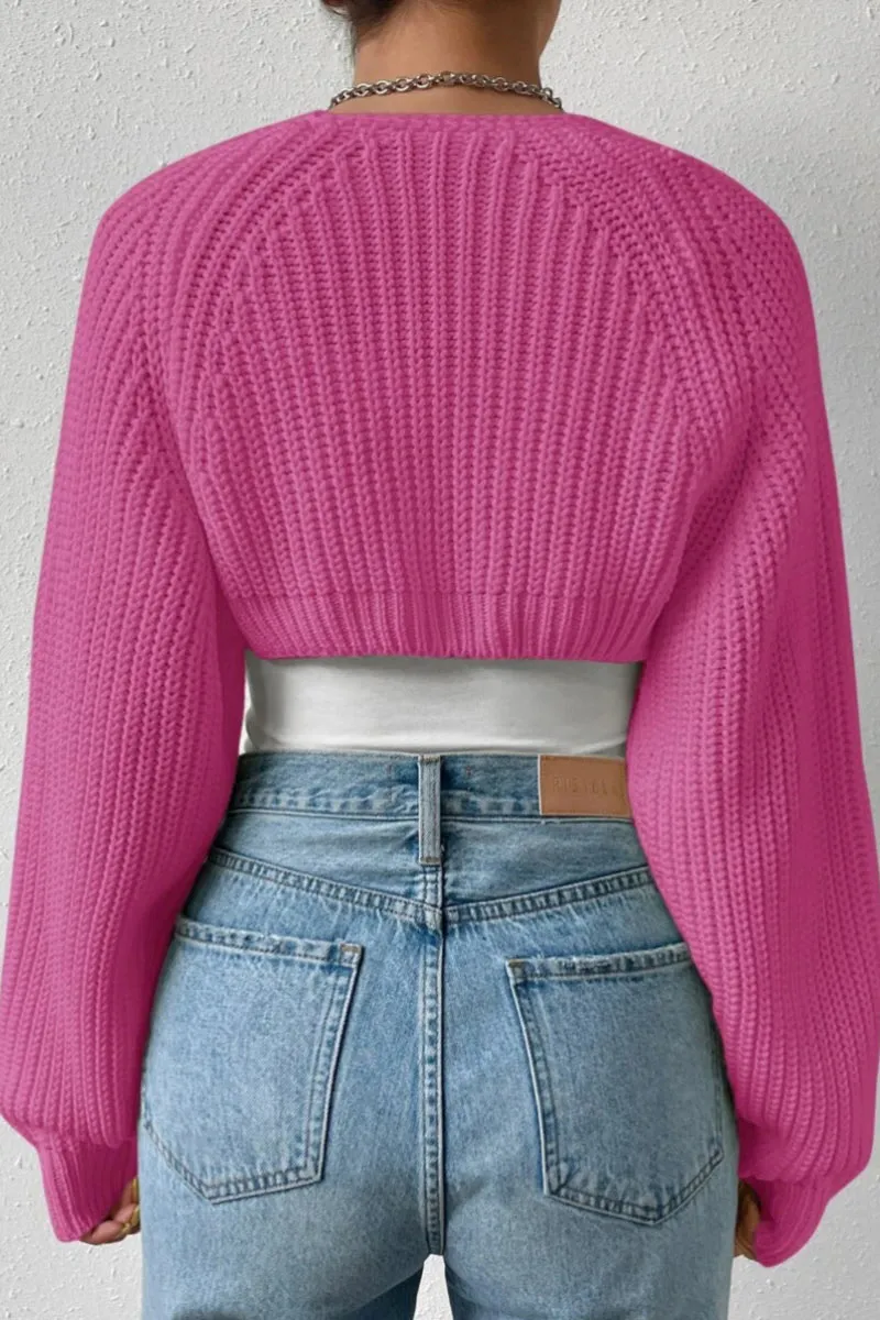 CK0604 Knitted Sweater Shrug