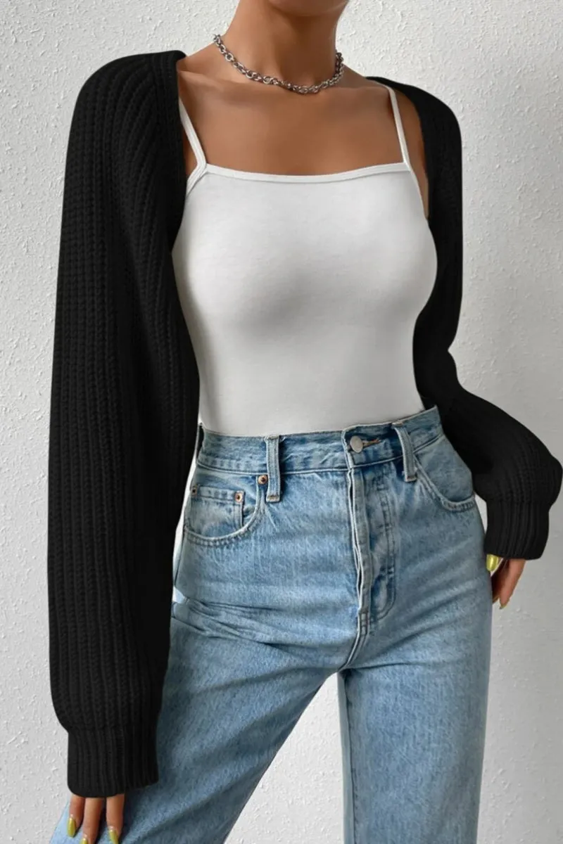 CK0604 Knitted Sweater Shrug