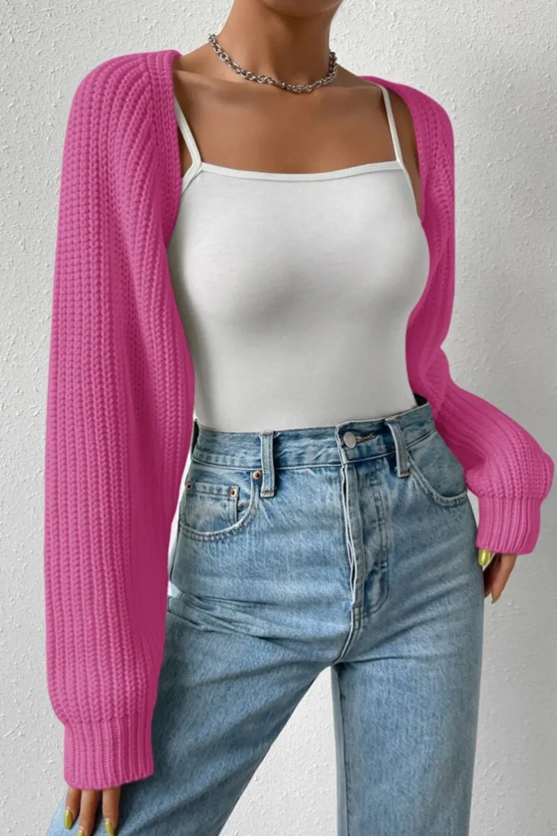CK0604 Knitted Sweater Shrug