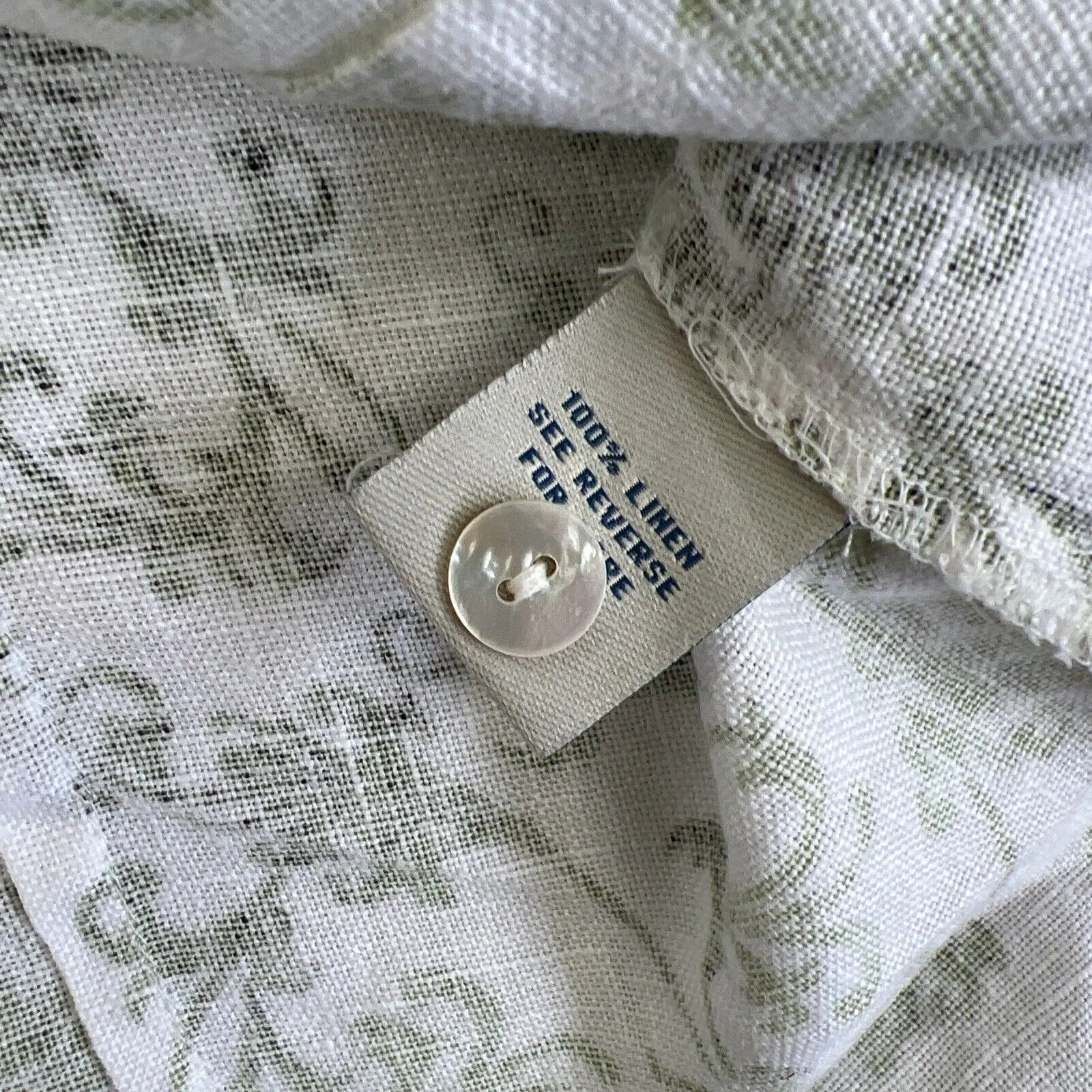 Colorado Womens Button Up Linen Shirt Size Large