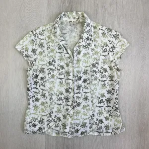 Colorado Womens Button Up Linen Shirt Size Large