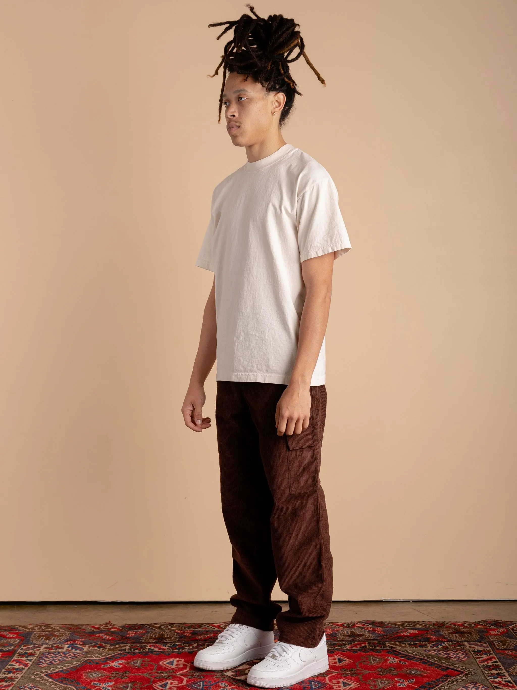 Corduroy Cargo Pants-Chocolate