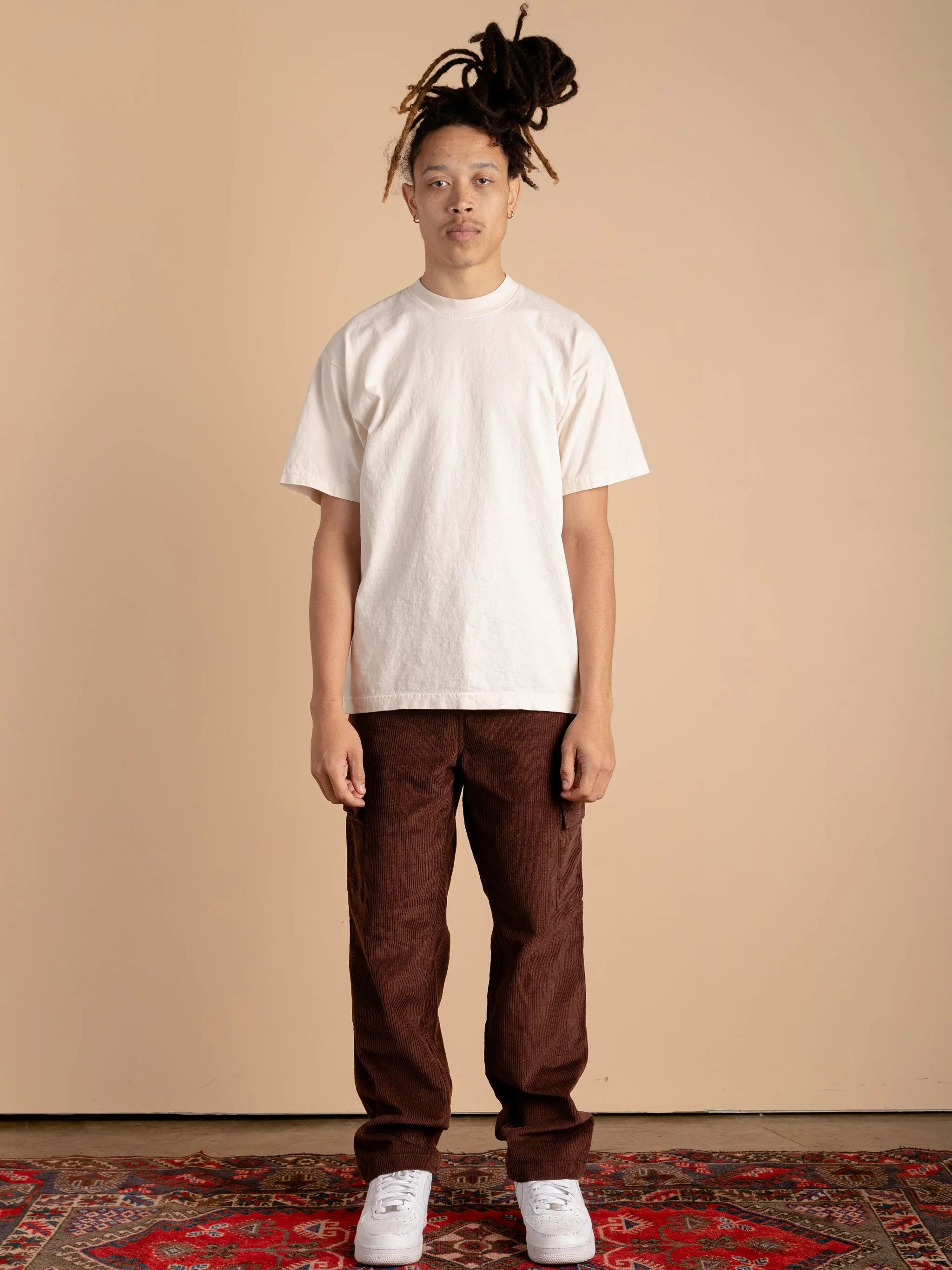 Corduroy Cargo Pants-Chocolate