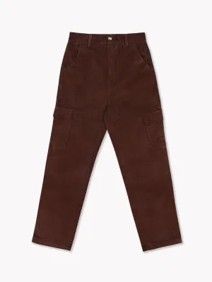 Corduroy Cargo Pants-Chocolate