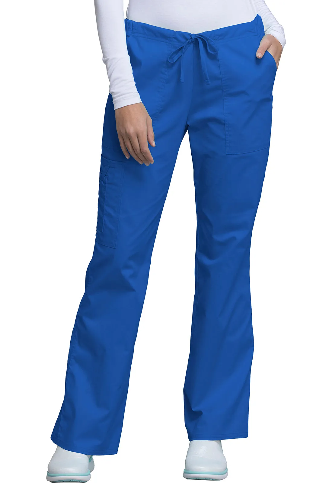 Core Stretch 4044 Mid Rise Drawstring Cargo Pants Royal