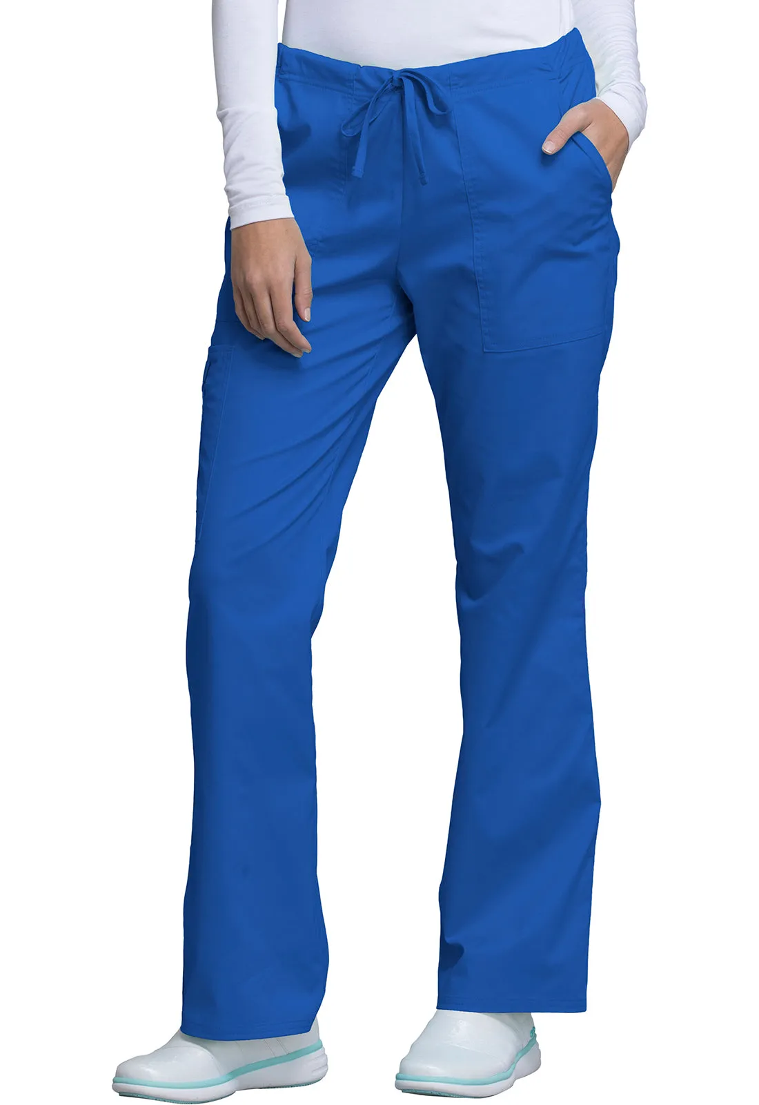 Core Stretch 4044 Mid Rise Drawstring Cargo Pants Royal