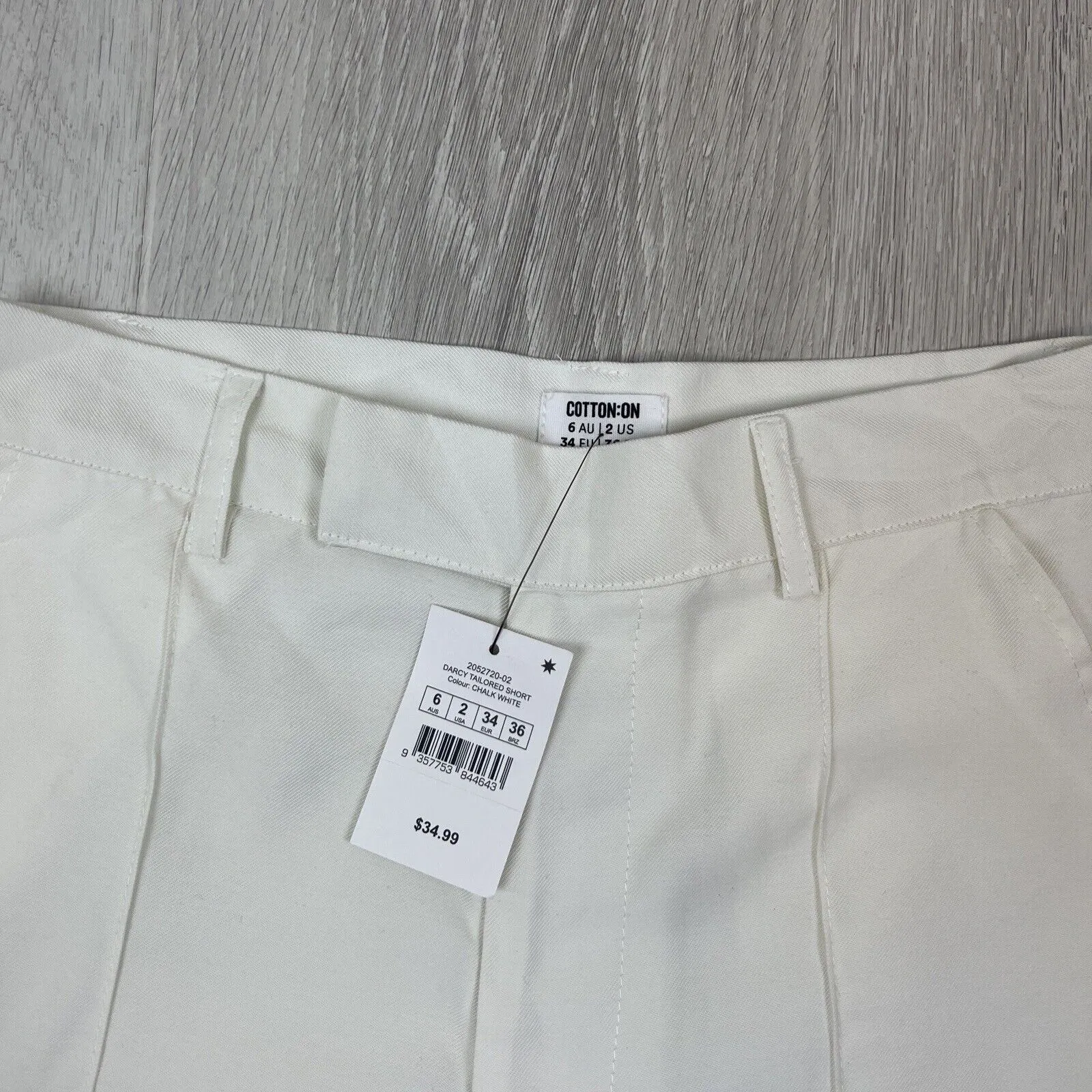 Cotton On Womens Darcy Tailored White Short Size 6 AU / 2 US (New)