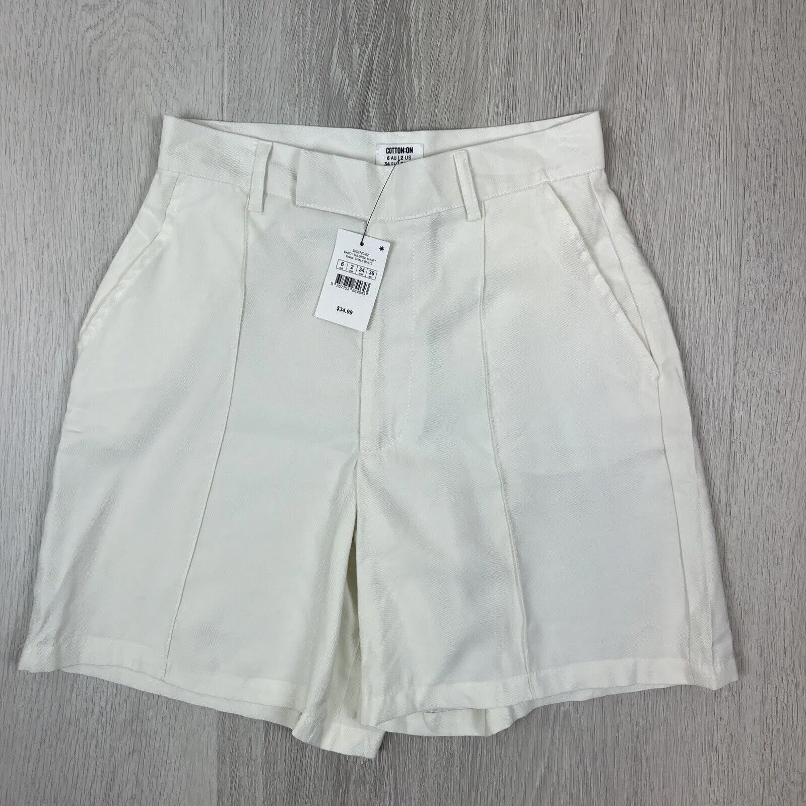 Cotton On Womens Darcy Tailored White Short Size 6 AU / 2 US (New)