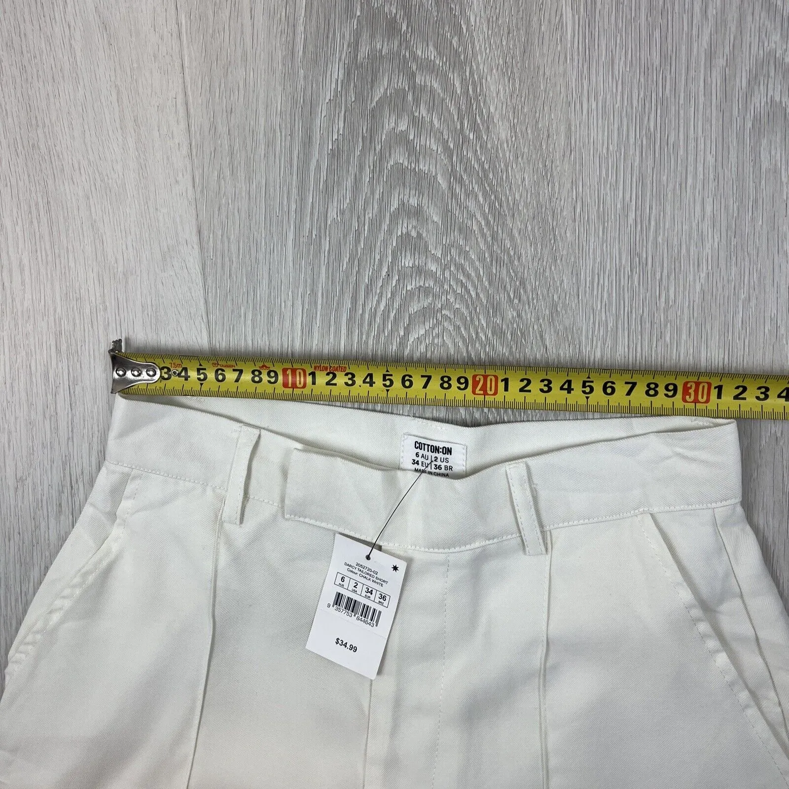 Cotton On Womens Darcy Tailored White Short Size 6 AU / 2 US (New)