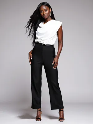 Cowl Neck Belted Jumpsuit