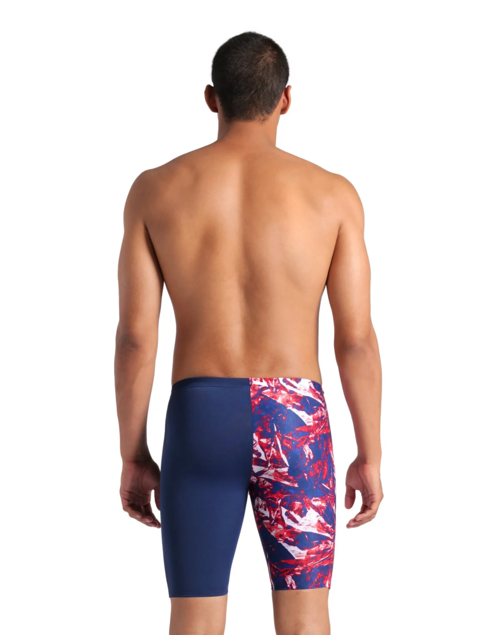 Crackle Swim Jammer - Navy/Team Red