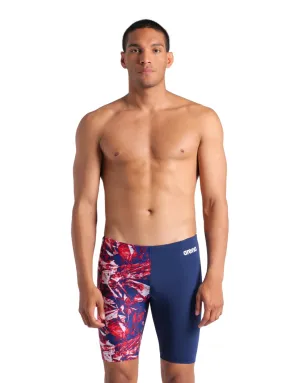 Crackle Swim Jammer - Navy/Team Red