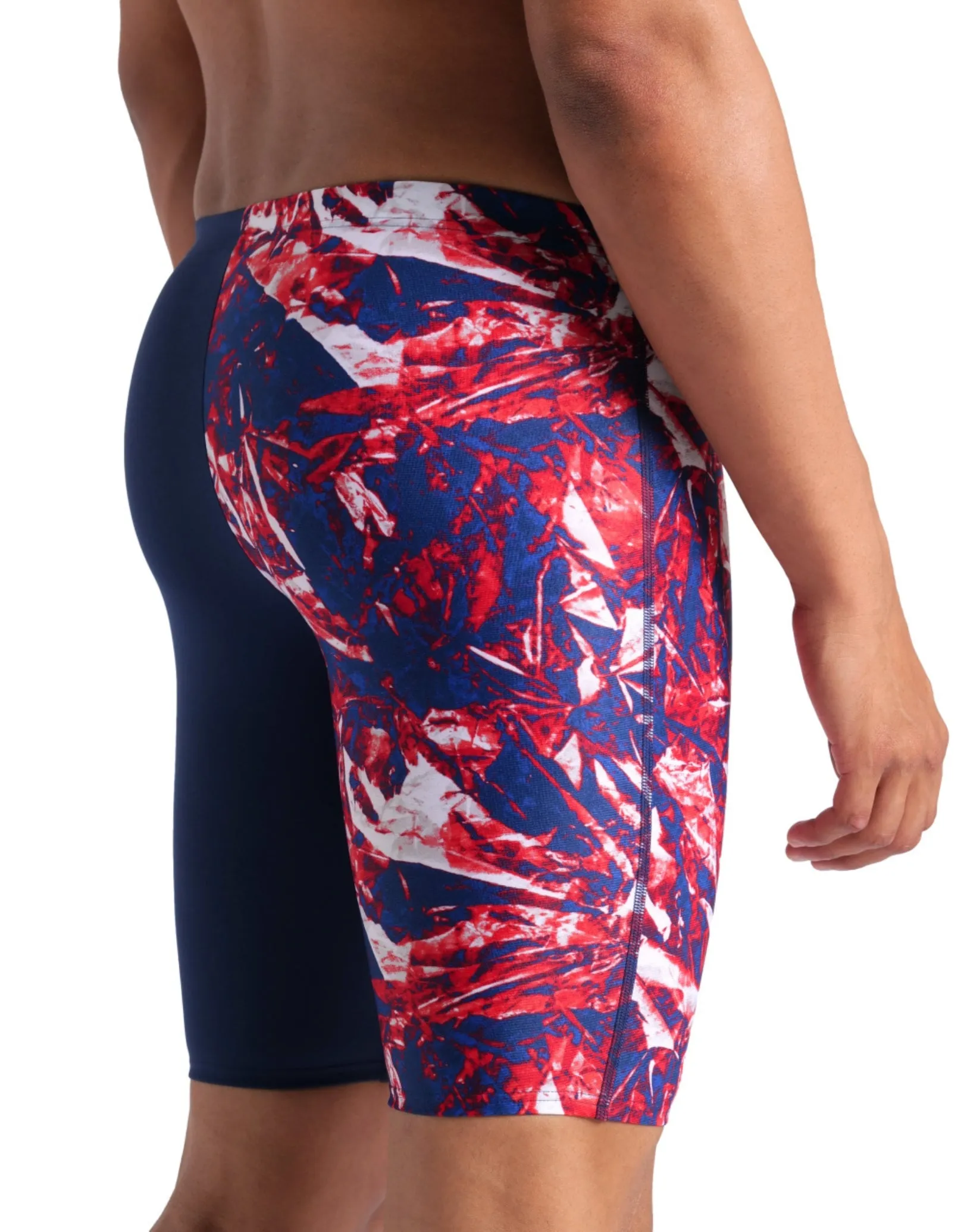 Crackle Swim Jammer - Navy/Team Red