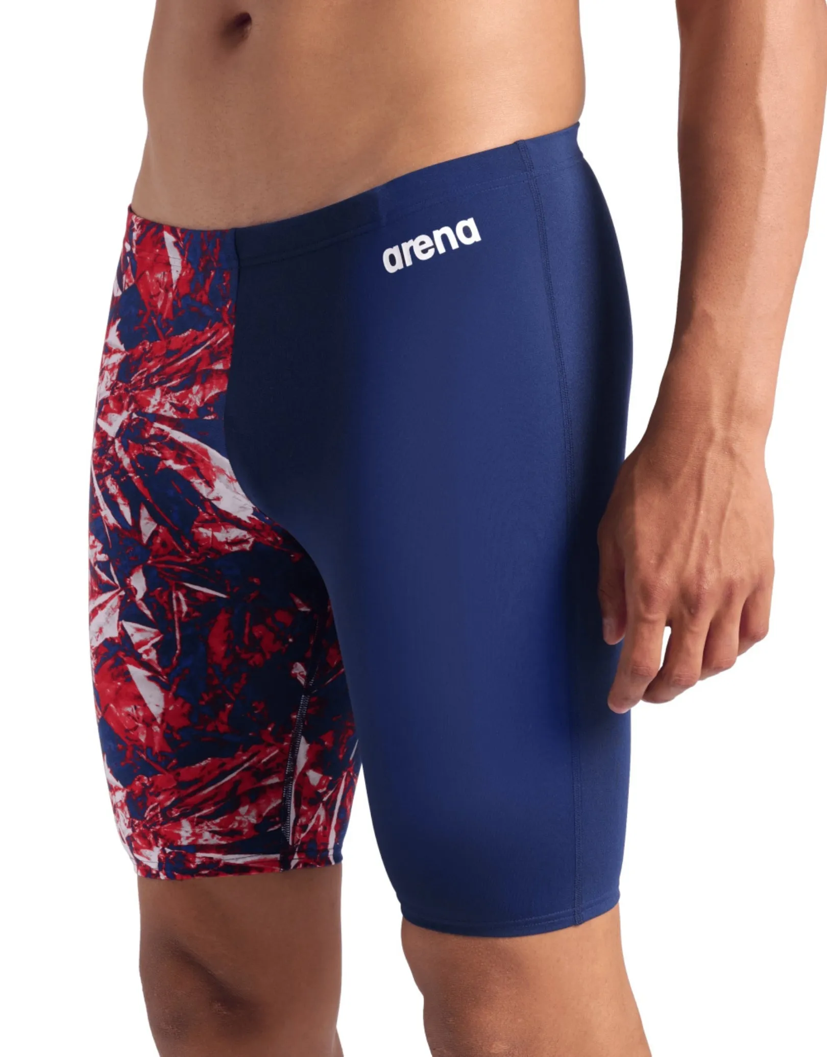 Crackle Swim Jammer - Navy/Team Red