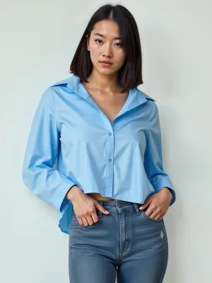 Cropped Button Down Shirt
