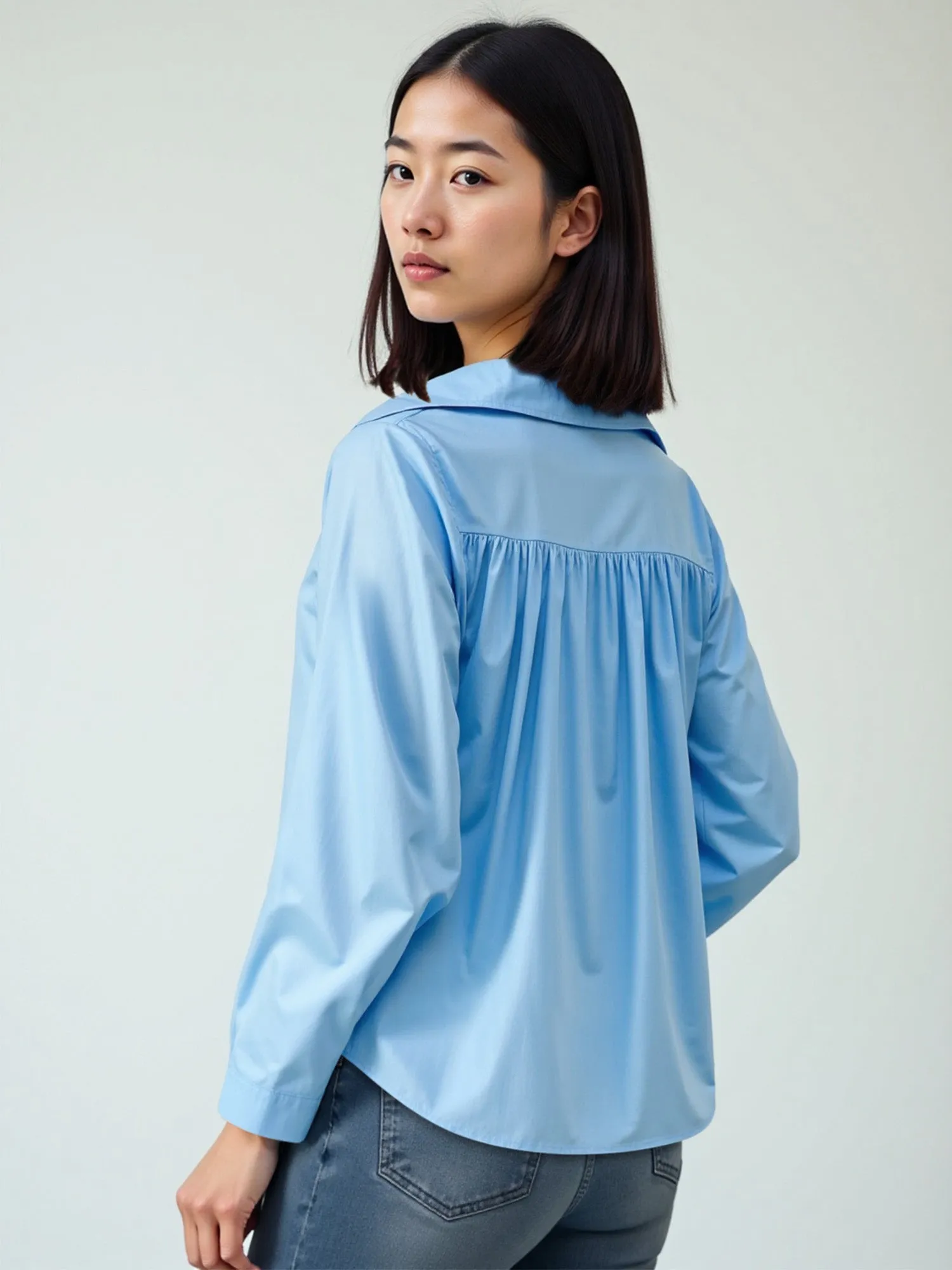 Cropped Button Down Shirt