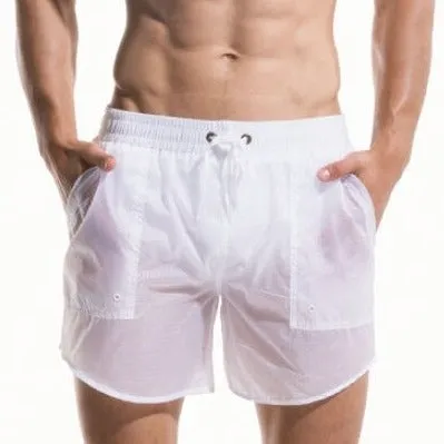 Desmiit Men's See Through Board Shorts