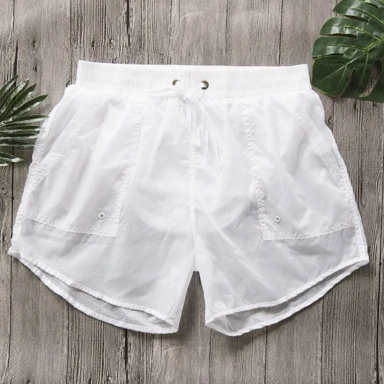 Desmiit Men's See Through Board Shorts