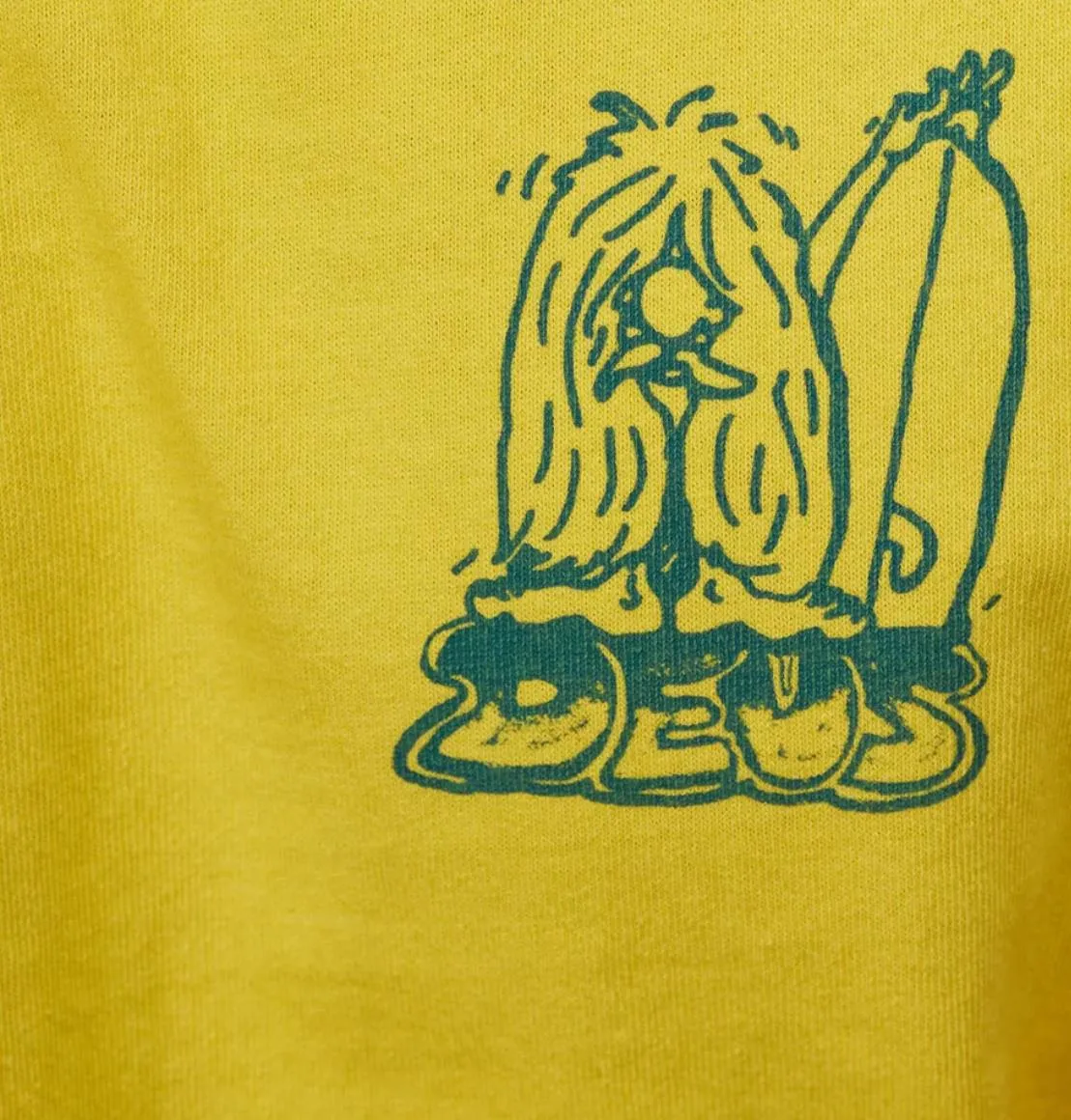 Deus ex Machina Customs Mens Yellow Short Sleeve Crew Neck T-Shirt Size XL (New)