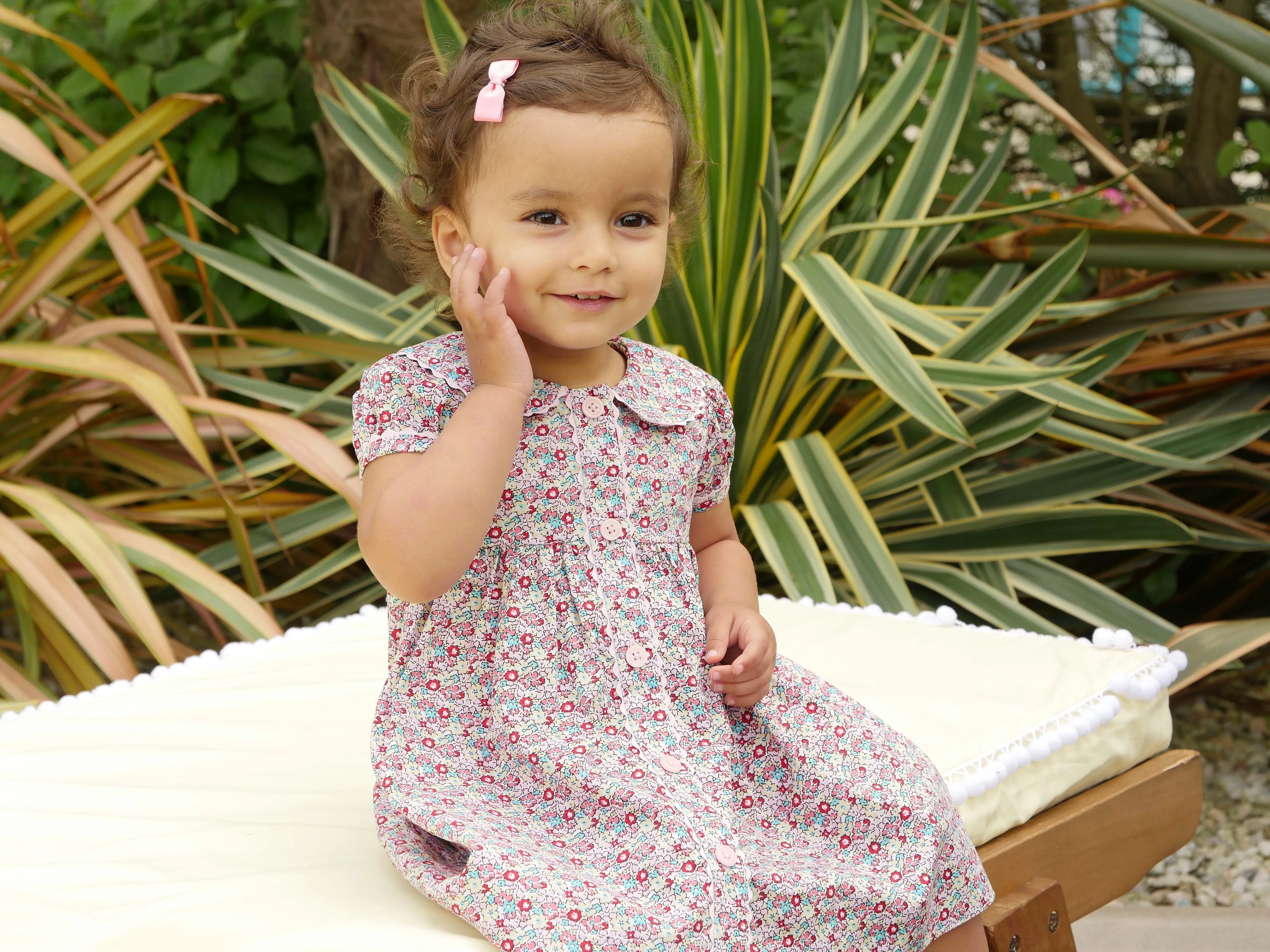 Ditsy Floral Button Front Dress & Bloomers