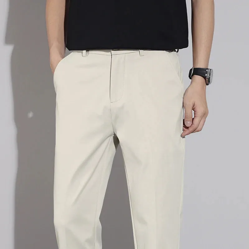 EleganzPlus Herren Frühling Sommer Geschäftliche Neun-Punkte-Hose