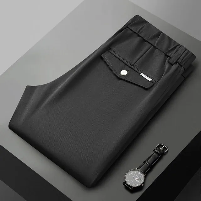 EleganzPlus Herren Frühling Sommer Geschäftliche Neun-Punkte-Hose
