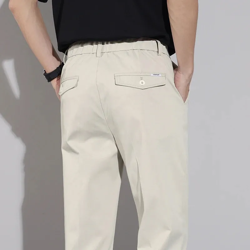 EleganzPlus Herren Frühling Sommer Geschäftliche Neun-Punkte-Hose