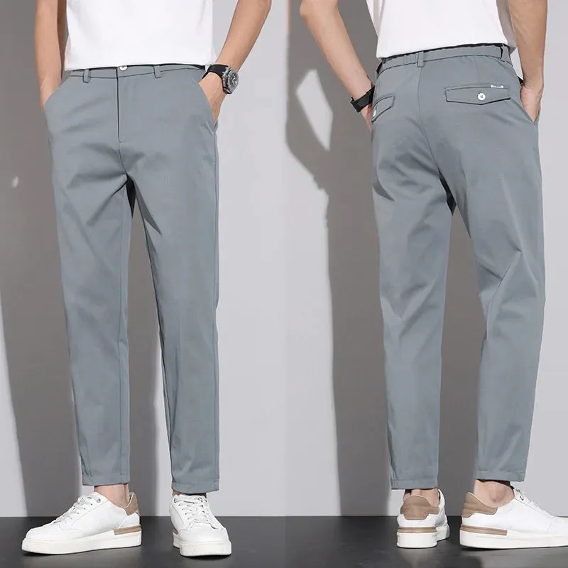 EleganzPlus Herren Frühling Sommer Geschäftliche Neun-Punkte-Hose