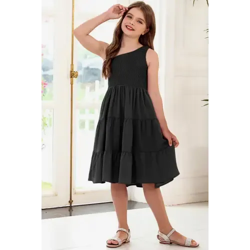 Elevate Your Style with a Chic One-Shoulder Sleeveless Tiered Dress