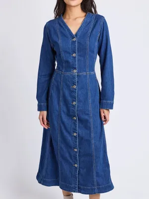 ELM Lifestyle II MARIELLA Denim Dress - Mid Blue Wash