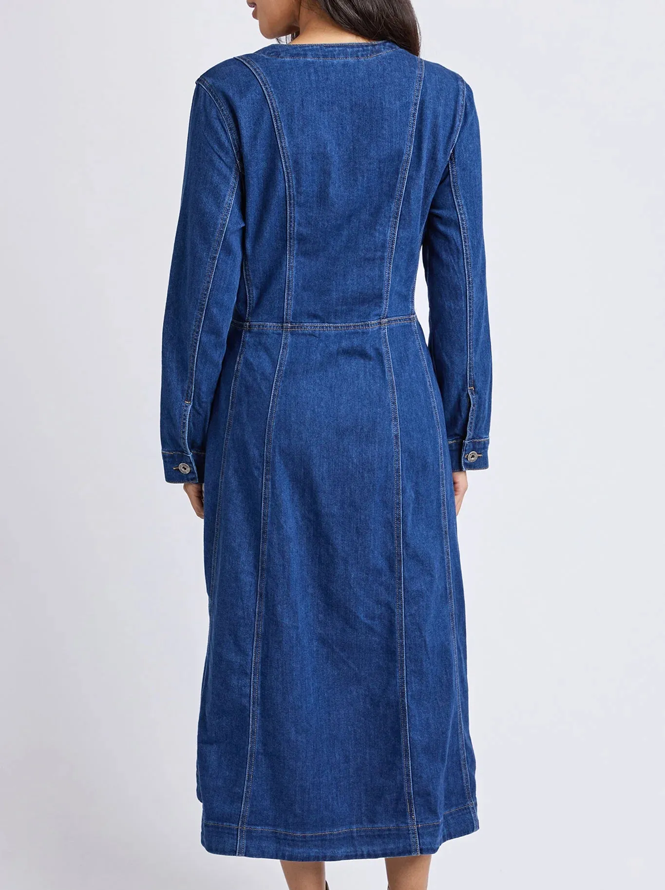 ELM Lifestyle II MARIELLA Denim Dress - Mid Blue Wash