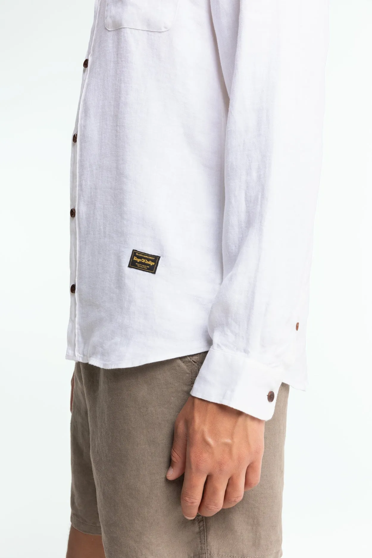 ENDA POCKET | OPTICAL WHITE LINEN