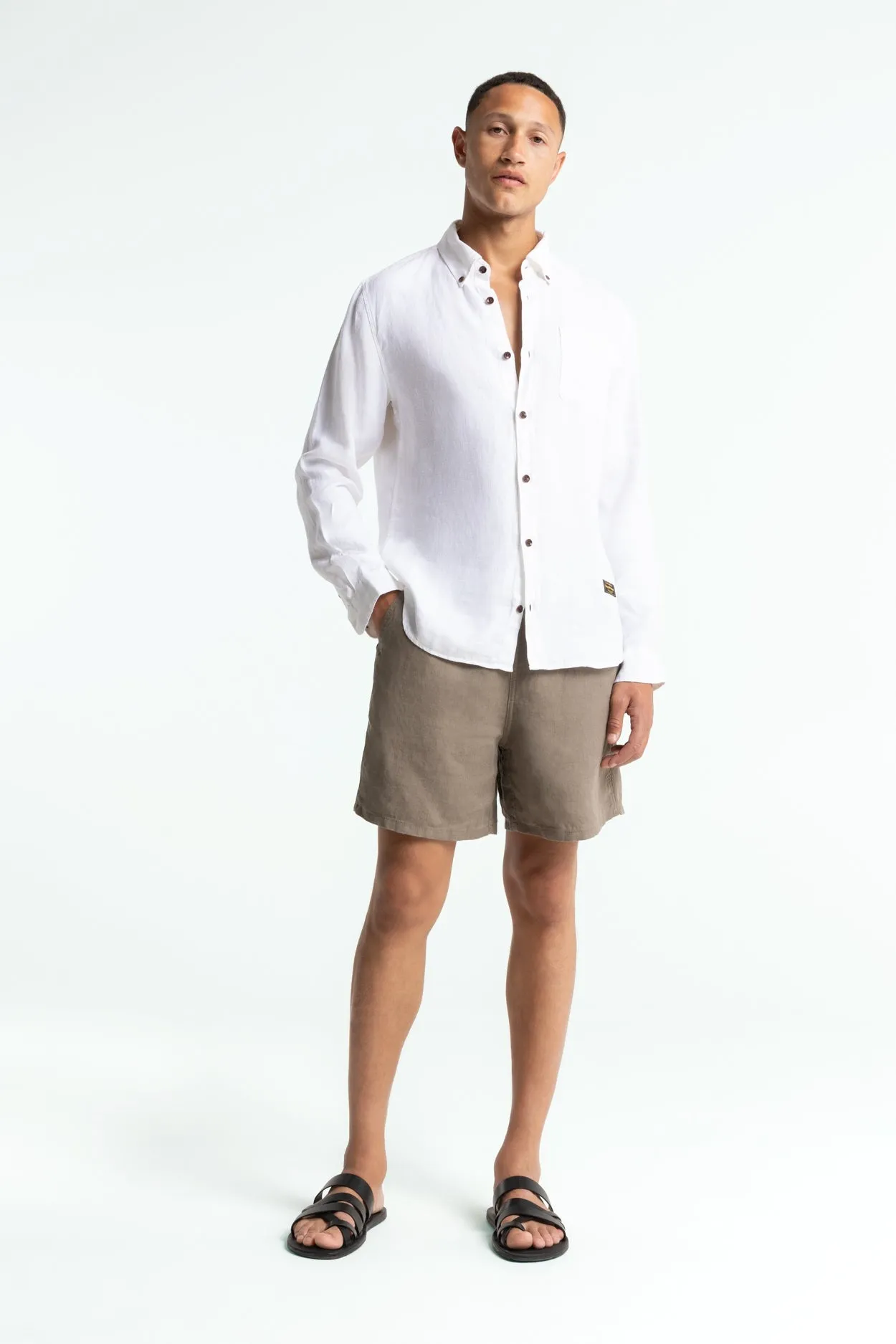 ENDA POCKET | OPTICAL WHITE LINEN