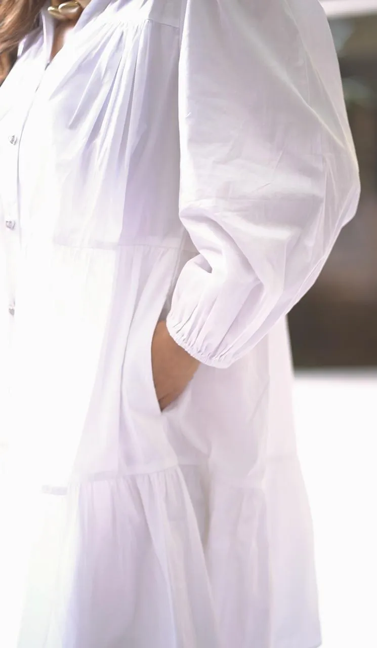 Ethereal White Mini Dress