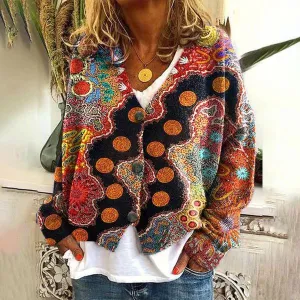 Everly Vibrant Button-Up Cardigan