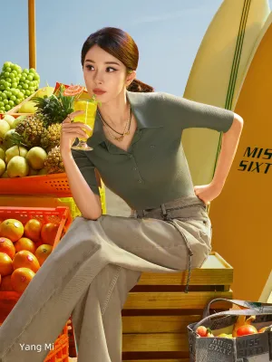 Fitted Cropped Knit Top
