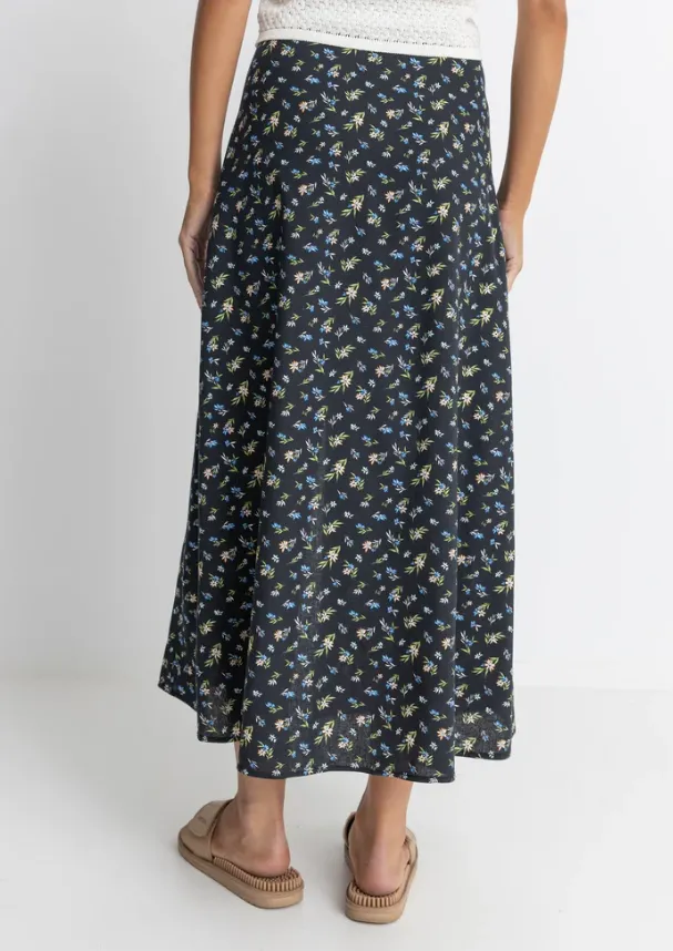 Fleur Floral Button Front Maxi Skirt