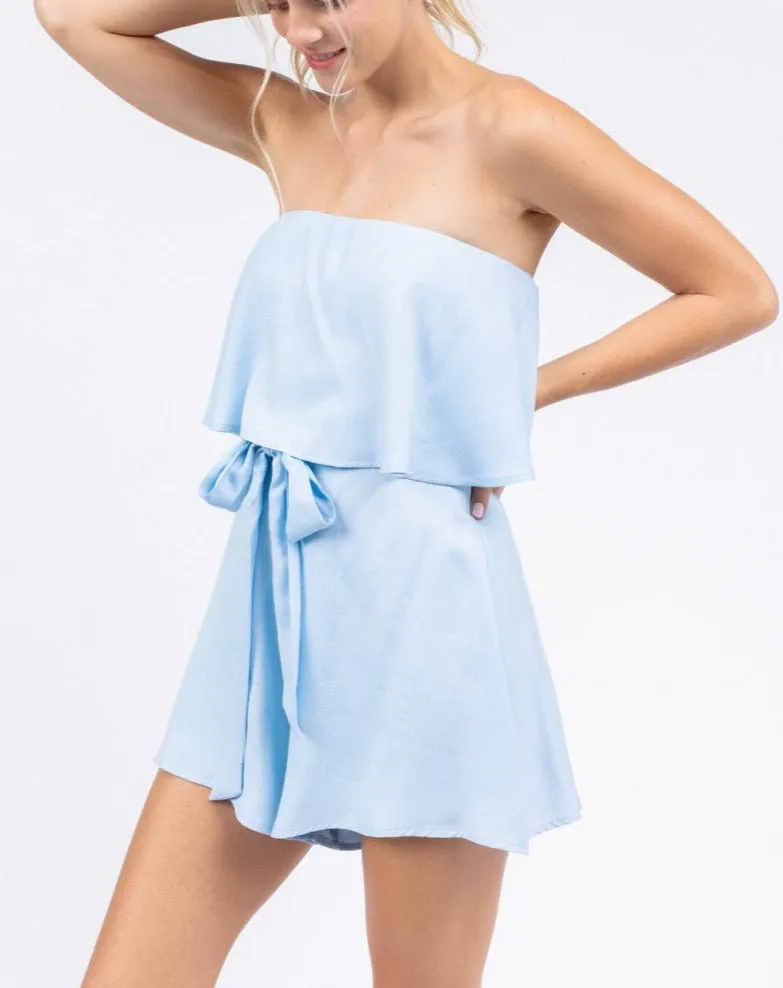 Flounce Self Belt Romper