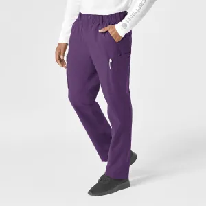 Force Essentials C56113 Men's Straight Leg Cargo Scrub Pants Eggplant