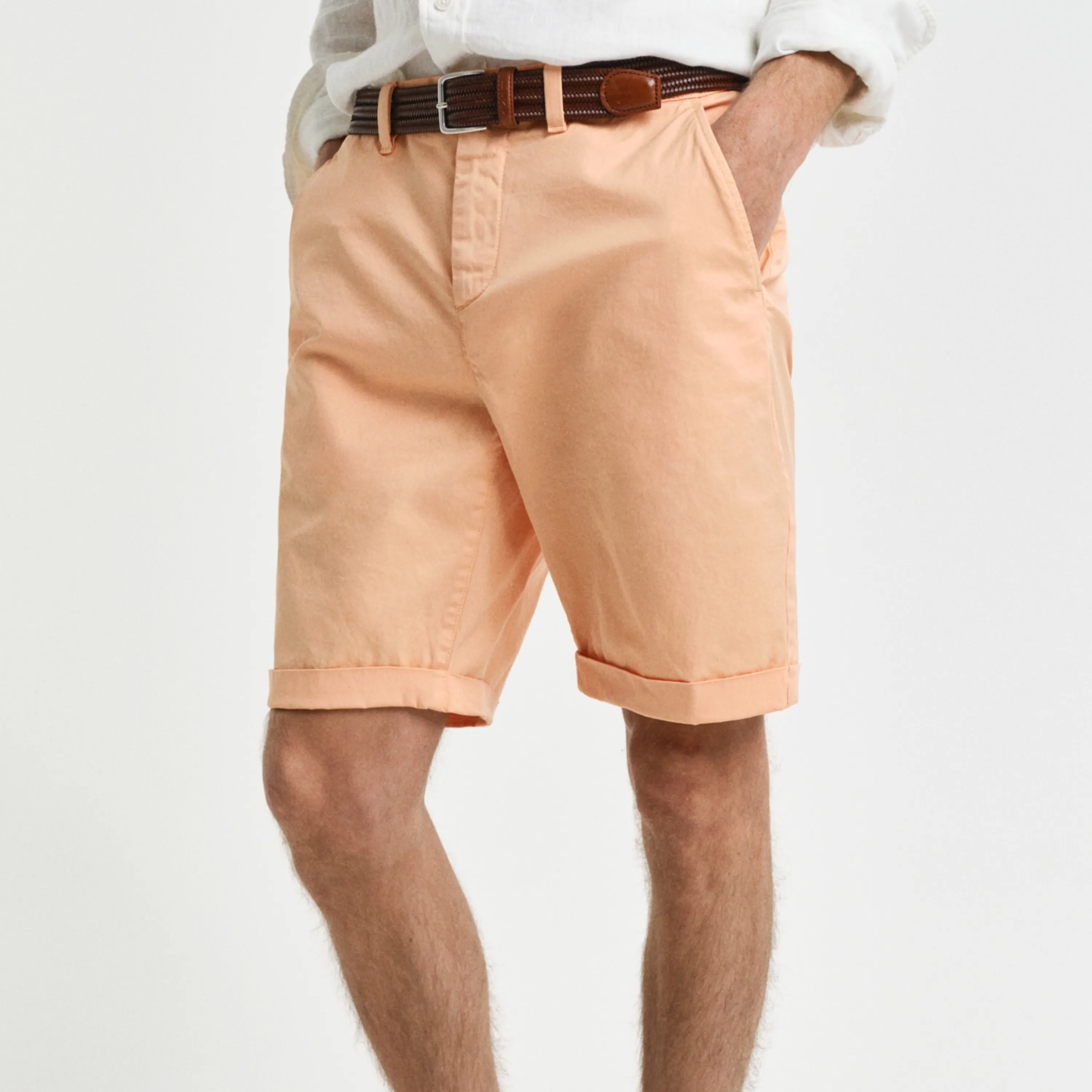 Gant Regular Fit Sunfaded Chino Shorts - Peachy Orange