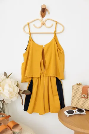 Girls Sleeveless Flowy Top Open Back Rompers