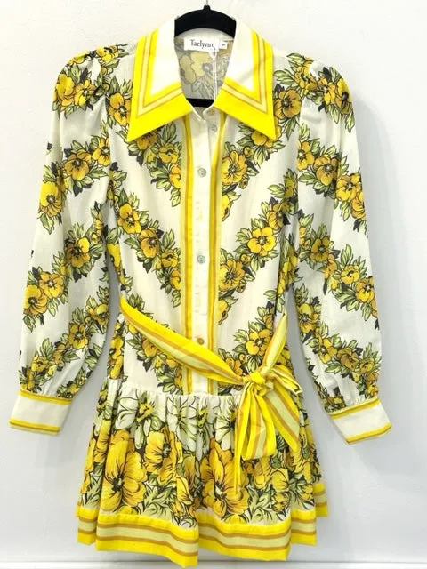 Golden Floral Dress