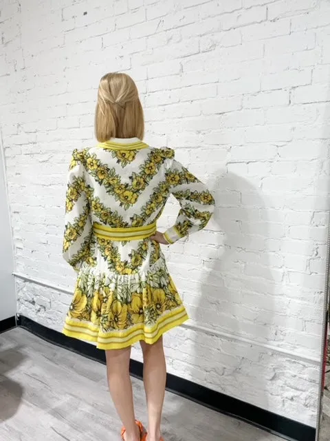 Golden Floral Dress