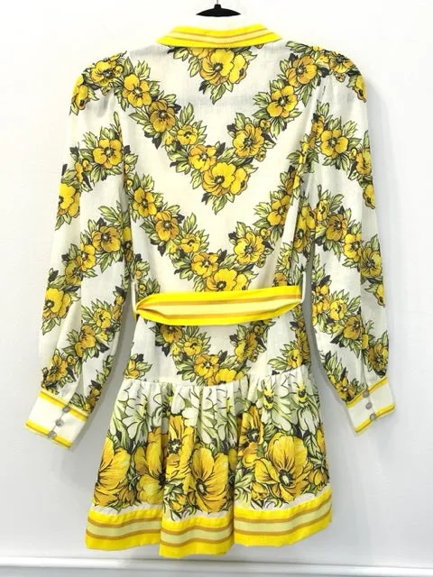 Golden Floral Dress