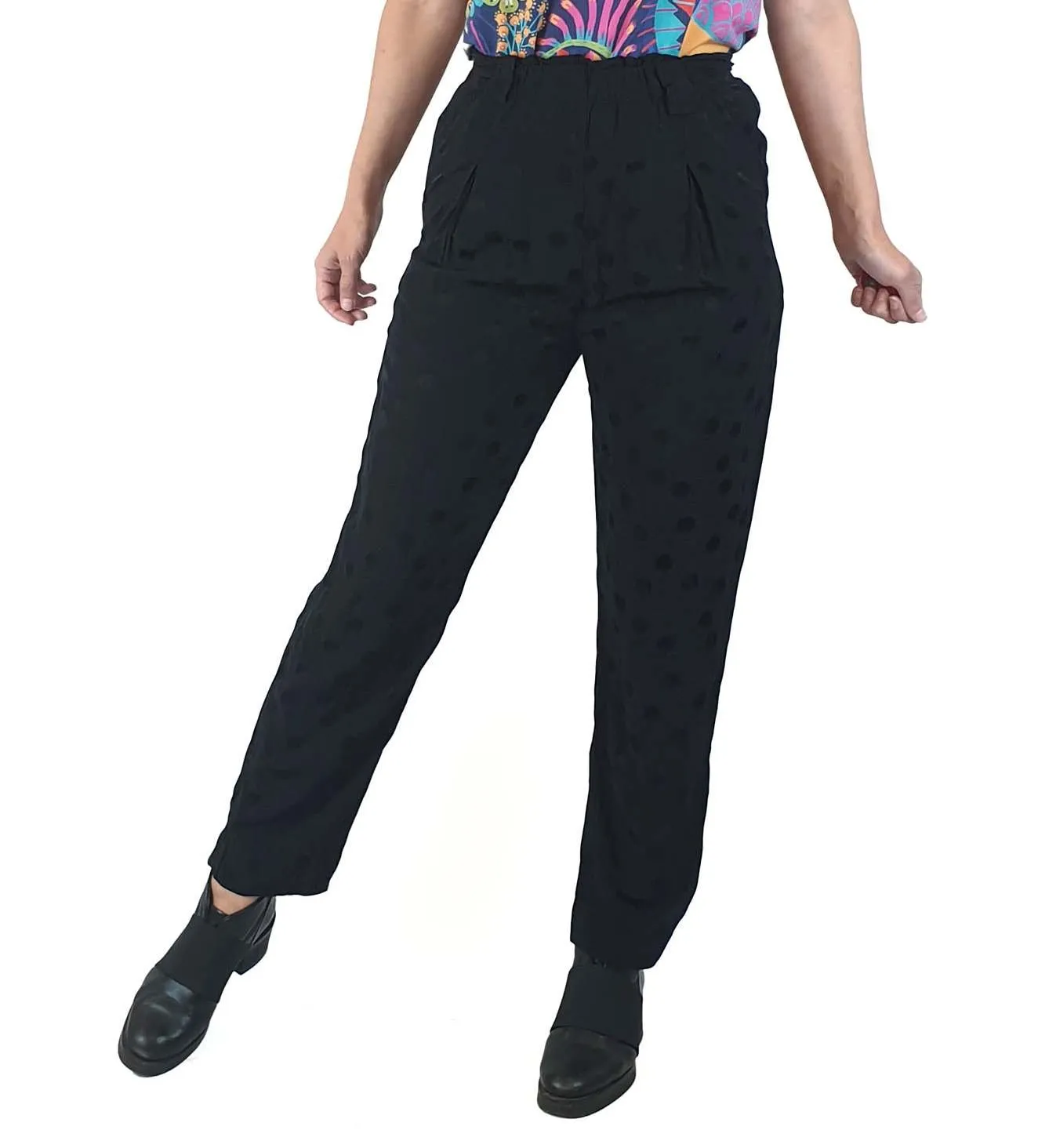 Gorman black polka dot tailored pants size 8