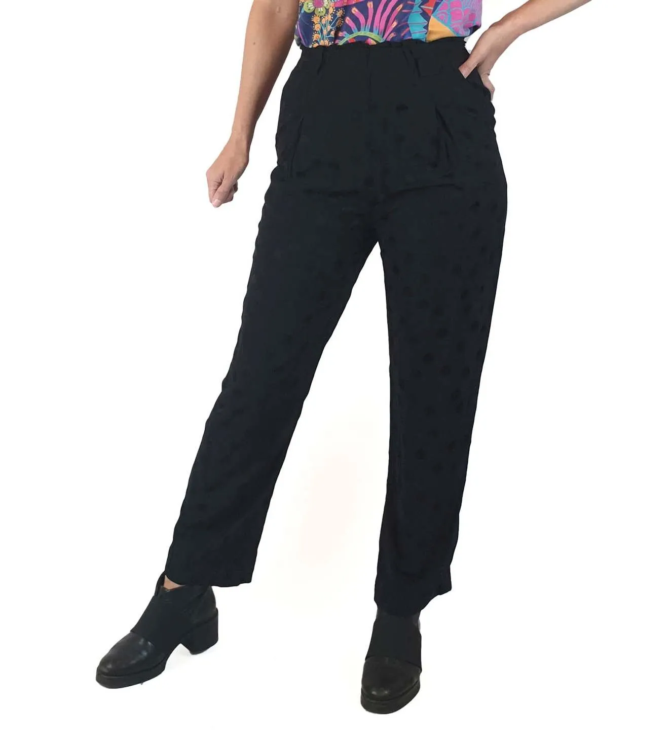 Gorman black polka dot tailored pants size 8