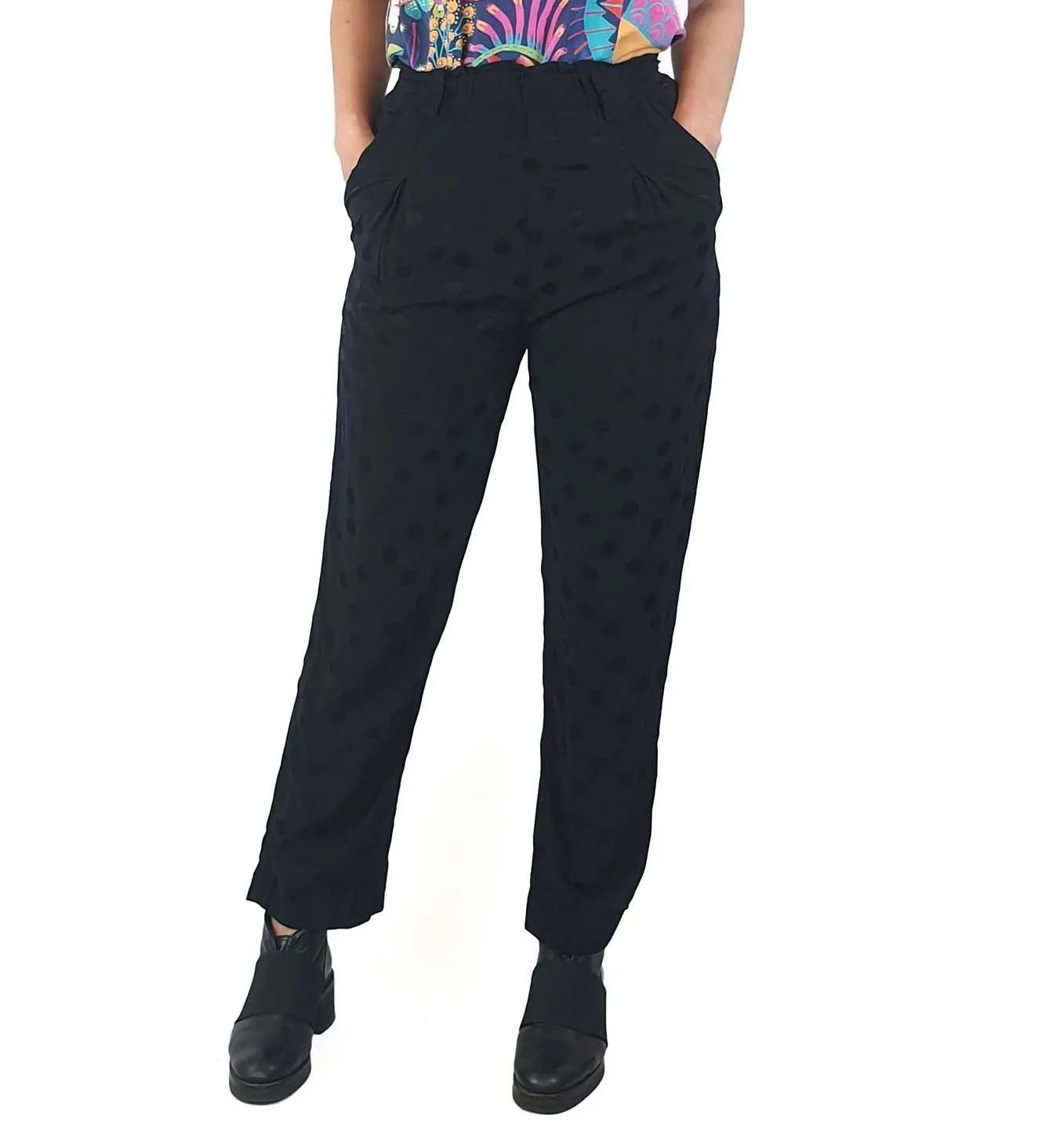 Gorman black polka dot tailored pants size 8