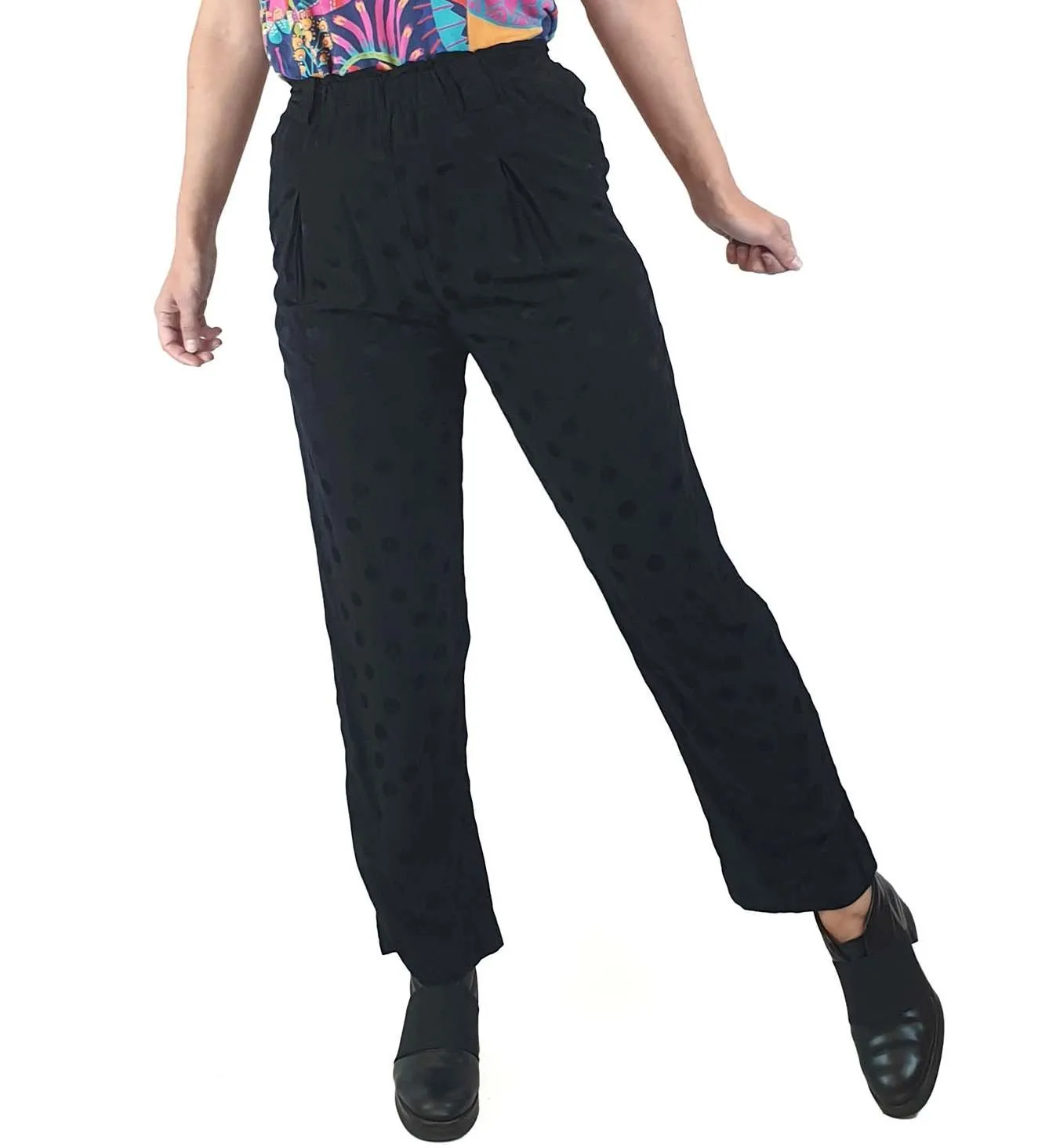 Gorman black polka dot tailored pants size 8