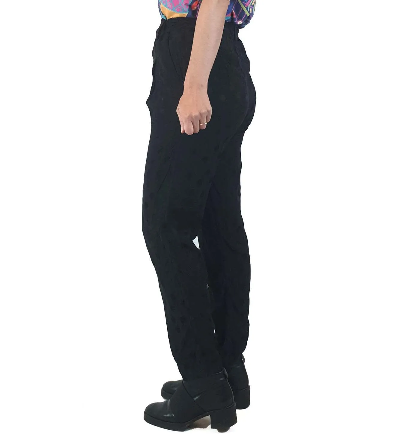 Gorman black polka dot tailored pants size 8