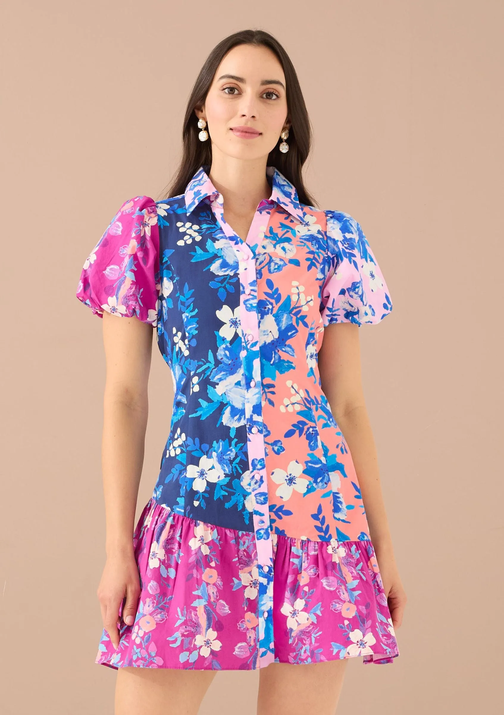 Gwen Dress-Multi Georgia Floral